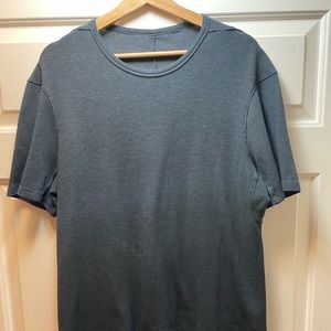 Lulu Waffle Knit Shirt dark blue